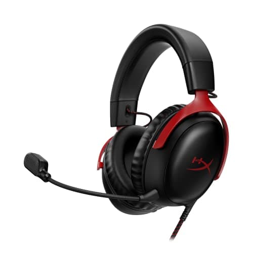 HyperX Cloud III - Audífonos para Juegos con Cable, Diseño Rojo