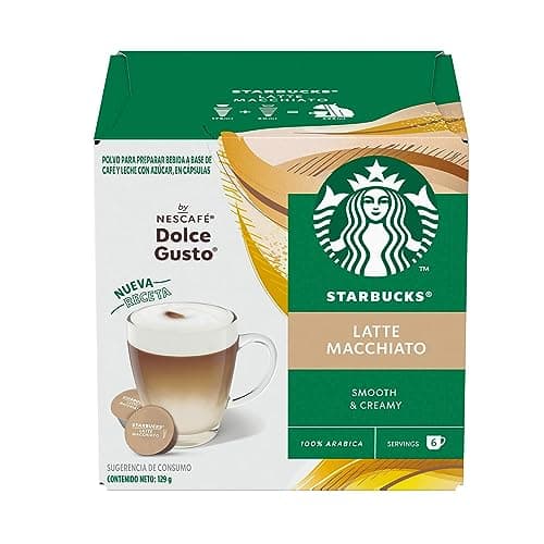 Starbucks Latte Macchiato by Nescafé Dolce Gusto, Café en Cápsulas, 12 Cápsulas