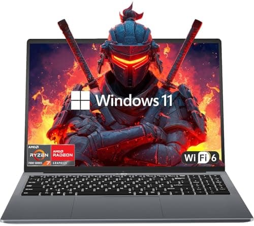 KAIGERR Laptop Gamer Ryzen 7 7730U (8C/16T, hasta 4.5GHz), 16GB RAM 512GB NVMe SSD Laptops, 15.6" FHD, Win 11 Pro, Teclado Físico en Español, Radeon RX Vega 8, Wi-Fi 6