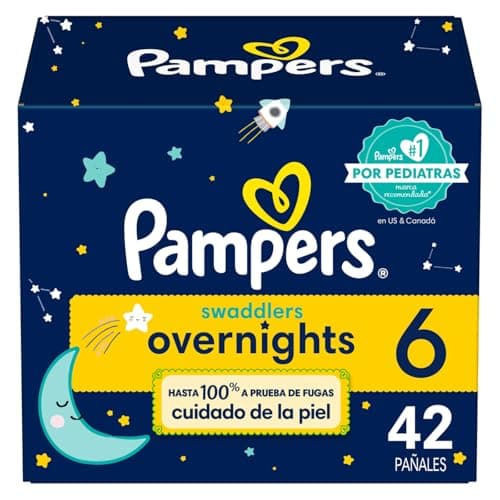 Pampers Zzz Pañales Etapa 6, 42 unidades. Pañales Desechables para la Noche. Protección toda la Noche, Pampers ZZZ son Extra Absorbentes para Noches Secas