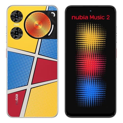nubia Celular Music 2, 6.7” 120Hz, Triple bocina Sonido Estéreo 600%+, Cámara 50MP y 256GB+8GB RAM (4GB + 4GB Dinámica), Batería 5000mAh, Multicolor