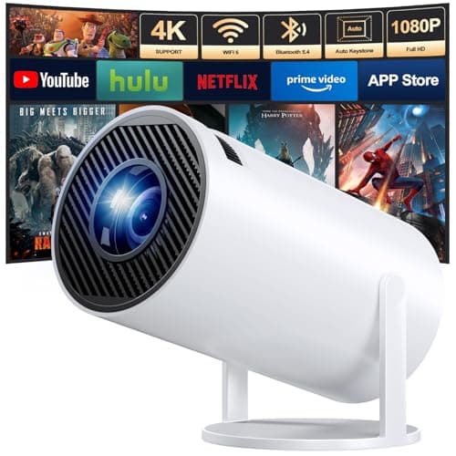 LXJADAP Mini Proyector Portátil 4K 2026, Pantalla de 150" y WiFi 6