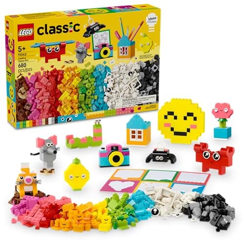 LEGO® Classic Caja Feliz Creativa Surtido de Bricks de Colores para Jugar con imaginación, Juguete de construcción para Principiantes, Juguete para niñas y niños de 5 años o más 11042